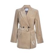 Corduroy Blazer Hést , Beige , Dames