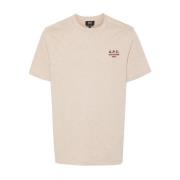 Chiné/Brique Jersey T-shirt A.p.c. , Beige , Heren