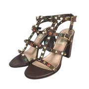 Pre-owned Leather sandals Valentino Vintage , Brown , Dames