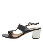 Pre-owned Leather sandals Salvatore Ferragamo Pre-owned , Black , Dame...