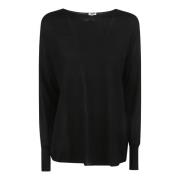 Zwarte Sweater Collectie Aspesi , Black , Dames