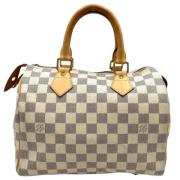 Pre-owned Canvas handbags Louis Vuitton Vintage , White , Dames