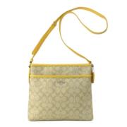 Pre-owned Canvas shoulder-bags Coach Pre-owned , Beige , Unisex