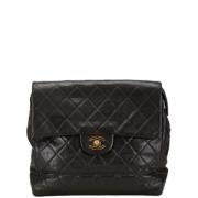 Pre-owned Leather chanel-bags Chanel Vintage , Black , Dames