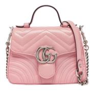 Pre-owned Leather handbags Gucci Vintage , Pink , Dames