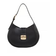 Club 2 Hobo Zwarte Leren Tas Furla , Black , Dames