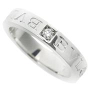 Pre-owned Metal rings Bvlgari Vintage , White , Dames