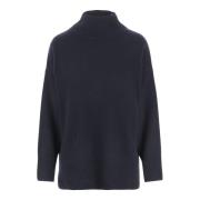 Navy Wol Kasjmier Hoge Hals Sweater Vince , Blue , Dames