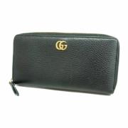 Pre-owned Leather wallets Gucci Vintage , Black , Dames