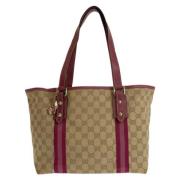 Pre-owned Canvas totes Gucci Vintage , Beige , Dames