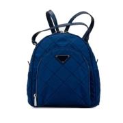 Pre-owned Nylon backpacks Prada Vintage , Blue , Dames