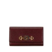 Pre-owned Leather wallets Gucci Vintage , Red , Dames