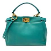 Pre-owned Leather fendi-bags Fendi Vintage , Green , Dames