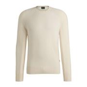 Zuivere Cashmere Witte Trui - Emalvo Boss , White , Heren