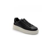 Zwarte suède sneakers met logodetails Guess , Black , Dames