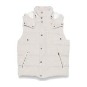 Gewatteerde Ribfluwelen Jas met Capuchon Hugo Boss , White , Heren