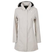 Beige Neopreen Hoodiejas K-Way , Beige , Dames