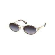 Gouden montuur met grijze degradé lens Miu Miu , Yellow , Dames