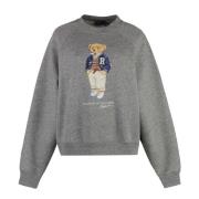 Gedrukte katoenen sweatshirt Ralph Lauren , Gray , Dames