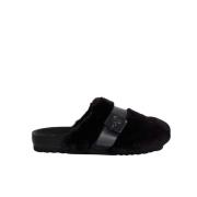 Faux Fur Slippers Scholl , Black , Dames