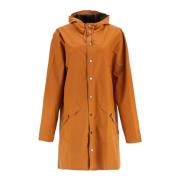 Waterdichte Lange Regenjas met Capuchon Rains , Orange , Dames