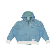 Blauwe hoodie met trekkoord Mihara Yasuhiro , Blue , Heren