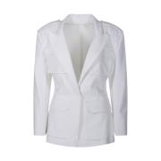 Sneeuwwitte Cargo Jas Norma Kamali , White , Dames