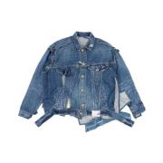 Vintage Indigo Denim Blouson Jack Mihara Yasuhiro , Blue , Heren