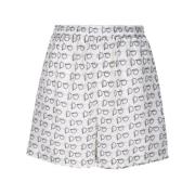 Zilver/Wit SIP Shorts Burberry , White , Dames