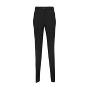 Slim Tailored Silk Wool Pants Gucci , Black , Dames