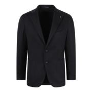 Cashmere Single Breasted Blazer Tagliatore , Black , Heren