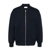 Navy Blue Baseball Kraag Jas Lardini , Blue , Heren