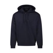 Blauwe Hoodie Sweatshirt Emporio Armani , Blue , Heren