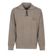 Diagonale Polo Kraag Sweatshirt C.p. Company , Brown , Heren