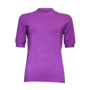 Turtle Neck Korte Mouw Sweater Roberto sarto , Purple , Dames