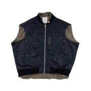 Zwarte Militaire Stijl Vest Met Rits Mihara Yasuhiro , Black , Heren