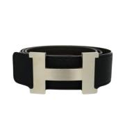 Pre-owned Leather belts Hermès Vintage , Black , Heren