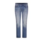 Denim Blauwe Zakbroek Emporio Armani , Blue , Heren