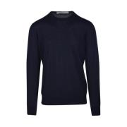 Regular Knitwear Trui met Ronde Hals Golden Goose , Blue , Heren