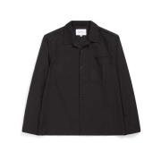 Zwarte Twill Longsleeve Shirt met Solotex® Norse Projects , Black , He...