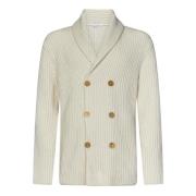 Witte Double-Breasted Blazer Buitenkleding Malo , Beige , Heren