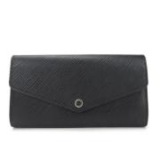 Pre-owned Leather wallets Louis Vuitton Vintage , Black , Dames