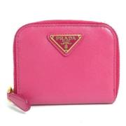 Pre-owned Leather wallets Prada Vintage , Pink , Dames