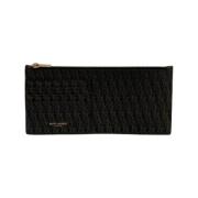 Pre-owned Leather wallets Yves Saint Laurent Vintage , Black , Dames