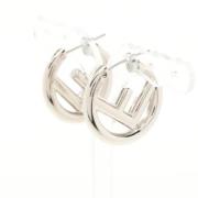 Pre-owned Metal earrings Fendi Vintage , Gray , Dames