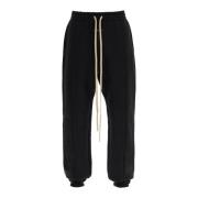 Fleece Jersey Joggers met Leren Patch Fear Of God , Black , Heren