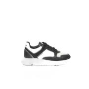 Koeienleer Sneaker Hoge Zool Logo Cerruti 1881 , Black , Dames