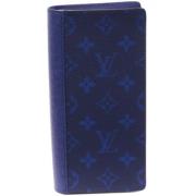 Pre-owned Canvas wallets Louis Vuitton Vintage , Blue , Dames