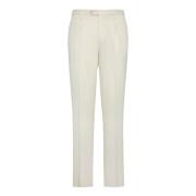 Wollen Gabardine Broek Boggi Milano , Beige , Heren