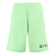 Sweatshorts met contrasterende logo-print Givenchy , Green , Heren